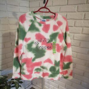 NWT Rockin' Around Ladies Fleece Holiday Vibes long Sleeves Sweatshirt